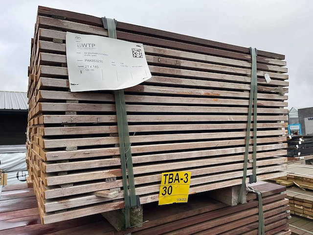 Ipé hardhouten planken geschaafd 21x145mm, lengte 95cm (126x) - afbeelding 2 van  3