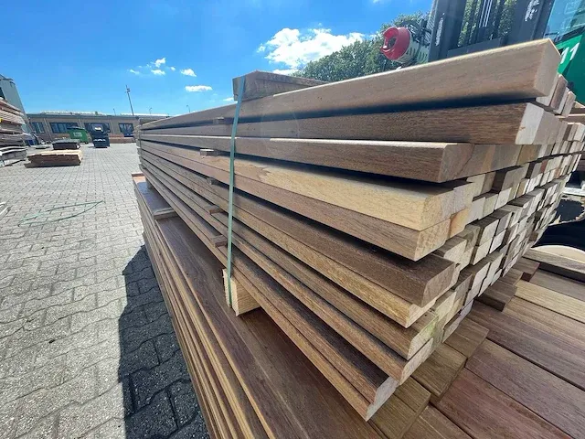 Ipé hardhouten planken geschaafd 21x45mm, lengte 245cm (198x) - afbeelding 2 van  3
