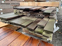 Ipé hardhouten planken geschaafd 21x70-95mm, lengte 275-400cm (104x) - afbeelding 3 van  3