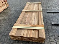 Ipé hardhouten planken geschaafd 21x70mm, lengte 245cm (88x) - afbeelding 1 van  3