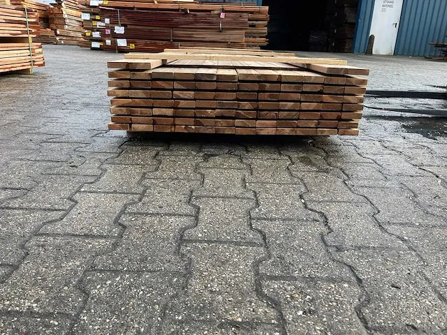Ipé hardhouten planken geschaafd 21x70mm, lengte 245cm (88x) - afbeelding 3 van  3