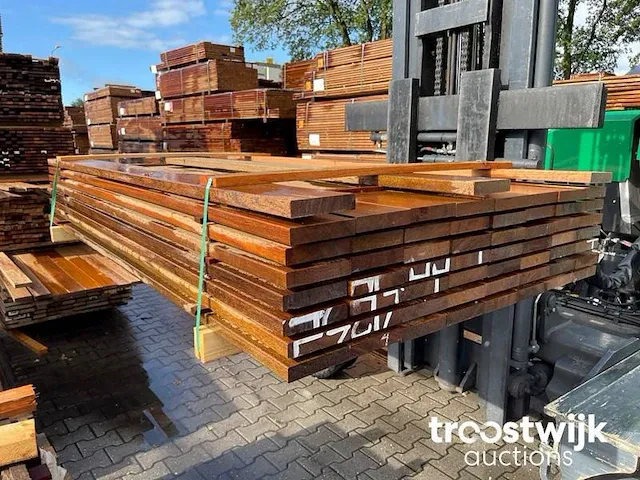 Ipé hardhouten planken geschaafd 25x120mm, lengte 185cm - afbeelding 1 van  2
