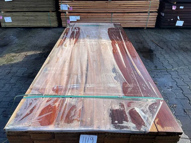 Ipé hardhouten planken geschaafd 27x145mm, lengte 245cm (37x) - afbeelding 2 van  3