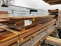 Ipé hardhouten rhombus planken geschaafd 21x68mm, lengte 335cm-490cm (120x) - afbeelding 2 van  3