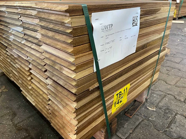 Ipé kopse veer en groef (buitenparket) 650x145x21mm (120x) - afbeelding 2 van  3