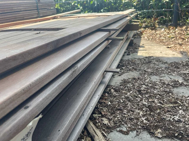 Ipé planken geschaafd 2150-2750x21x70mm (74x) - afbeelding 2 van  3