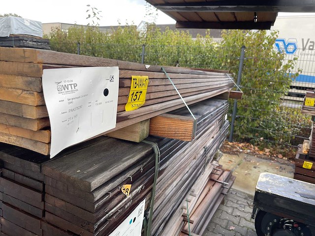 Ipé planken geschaafd 2750x145x21mm (48x) - afbeelding 2 van  3