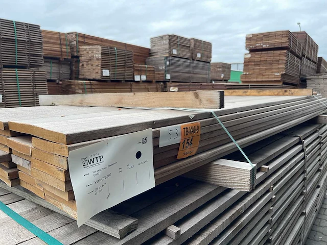 Ipé planken geschaafd 2750x145x21mm (53x) - afbeelding 2 van  3
