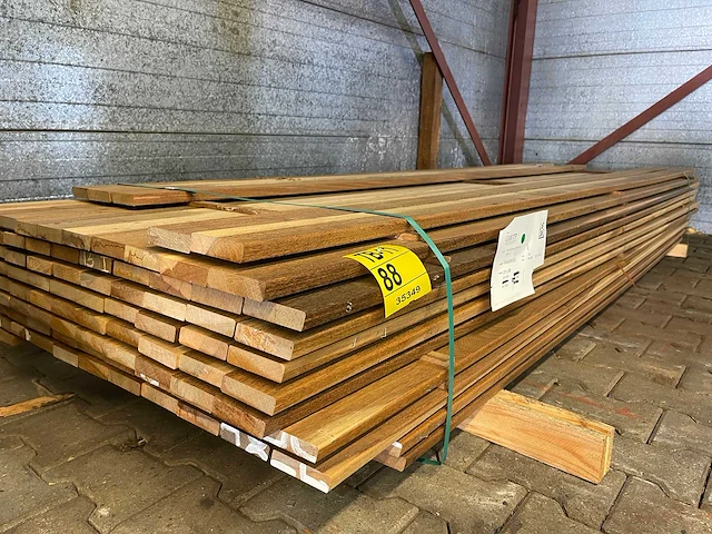 Ipé rhombus profiel 2450-2750x88x21mm (105x) - afbeelding 2 van  3