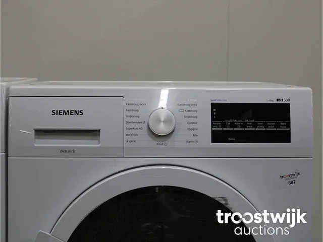 Iq300 isensoric aquastop iqdrive wasmachine & siemens iq500 isensoric bestcollection droger - afbeelding 6 van  8