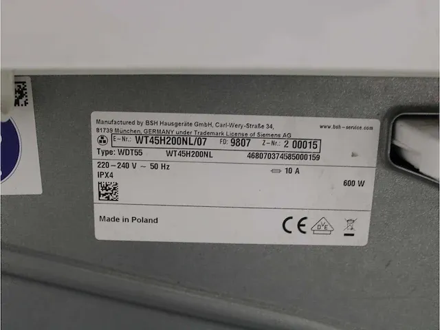 Iq300 isensoric iqdrive wasmachine & siemens iq300 isensoric droger - afbeelding 8 van  8