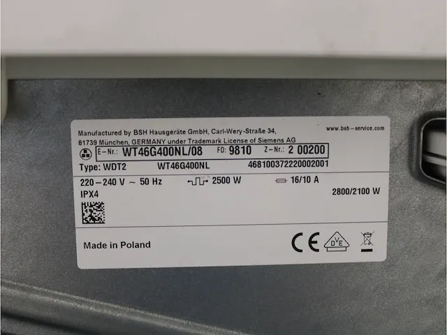 Iq300 isensoric iqdrive wasmachine & siemens iq500 isensoric droger - afbeelding 8 van  8