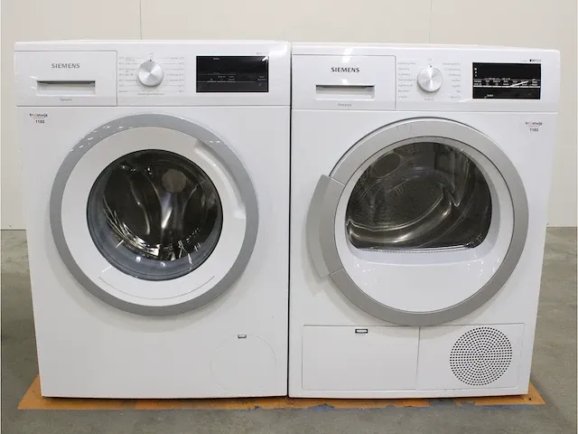 Iq300 isensoric wasmachine & siemens iq500 isensoric droger - afbeelding 1 van  8