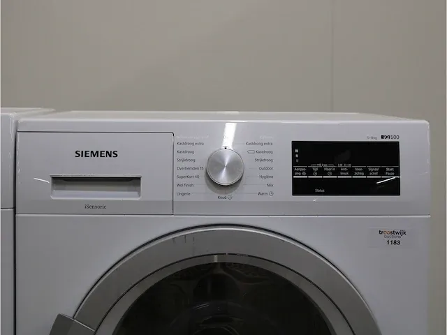 Iq300 isensoric wasmachine & siemens iq500 isensoric droger - afbeelding 6 van  8