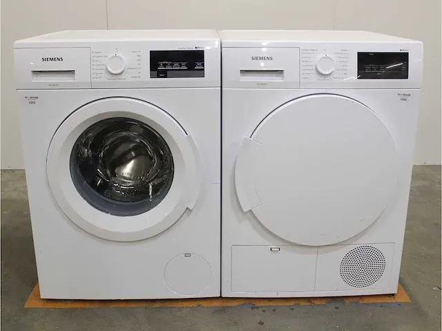 Iq500 isensoric aquastop iqdrive wasmachine & siemens iq300 isensoric droger - afbeelding 1 van  8