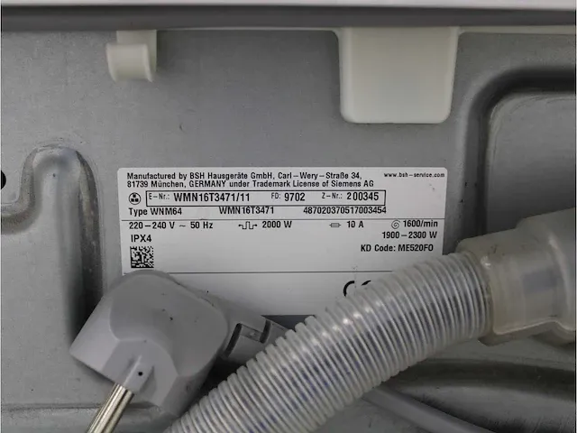 Iq500 isensoric aquastop iqdrive wasmachine & siemens iq300 isensoric droger - afbeelding 5 van  8