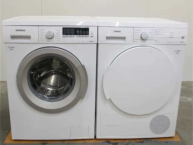 Iq500 isensoric aquastop iqdrive wasmachine & siemens iq300 isensoric selfcleaning condenser droger - afbeelding 1 van  8
