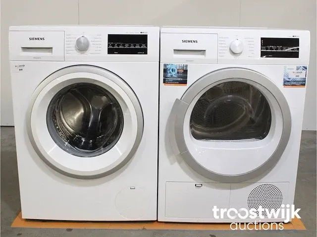 Iq500 isensoric aquastop iqdrive wasmachine & siemens iq500 isensoric droger - afbeelding 1 van  8