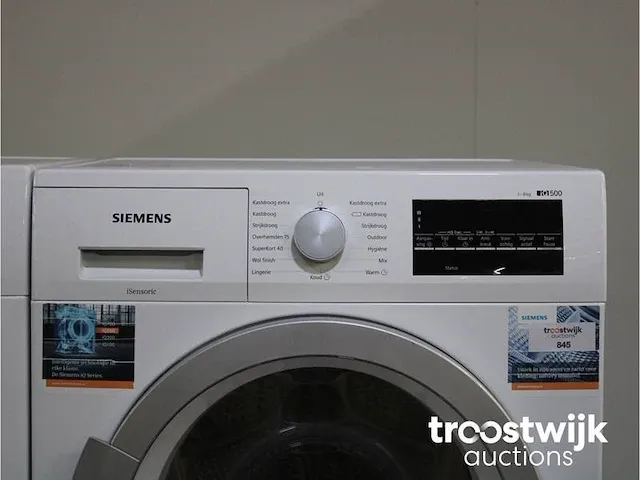 Iq500 isensoric aquastop iqdrive wasmachine & siemens iq500 isensoric droger - afbeelding 6 van  8