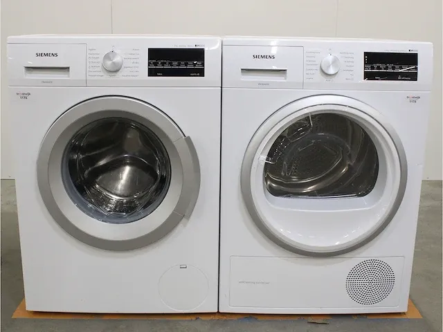 Iq500 isensoric aquastop iqdrive wasmachine & siemens iq500 isensoric selfcleaning condenser droger - afbeelding 1 van  8