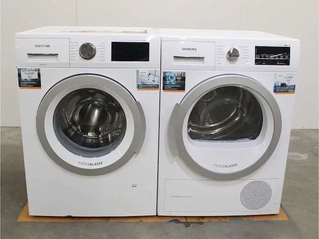 Iq500 isensoric i-dos aquastop iqdrive extraklasse wasmachine & siemens iq500 isensoric selfcleaning condenser extraklasse droger - afbeelding 1 van  8