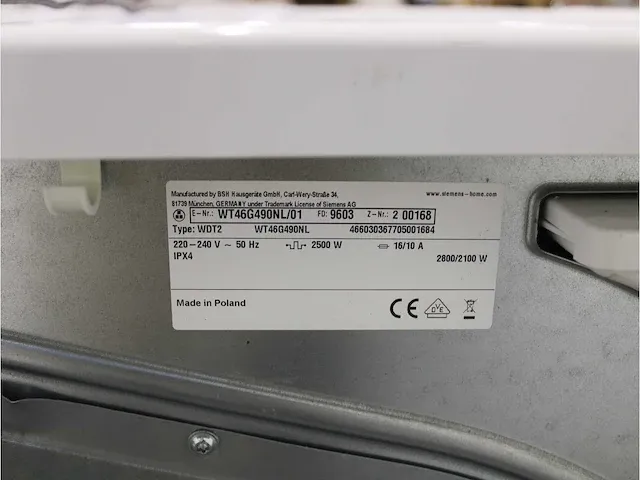 Iq500 isensoric i-dos aquastop iqdrive wasmachine & siemens iq500 isensoric extraklasse droger - afbeelding 8 van  8