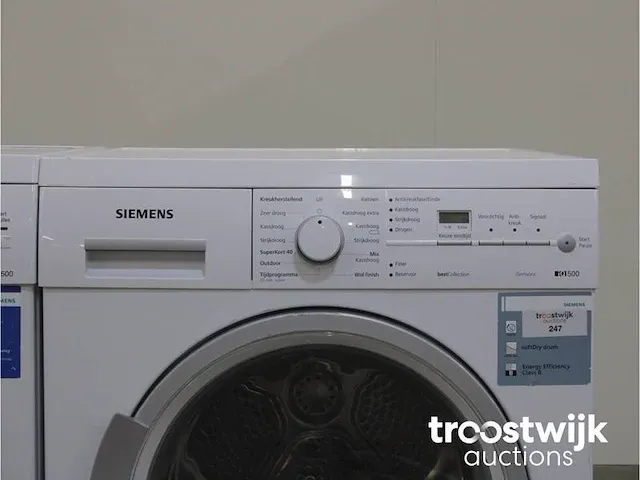 Iq500 varioperfect wasmachine & siemens iq500 isensoric bestcollection droger - afbeelding 6 van  8