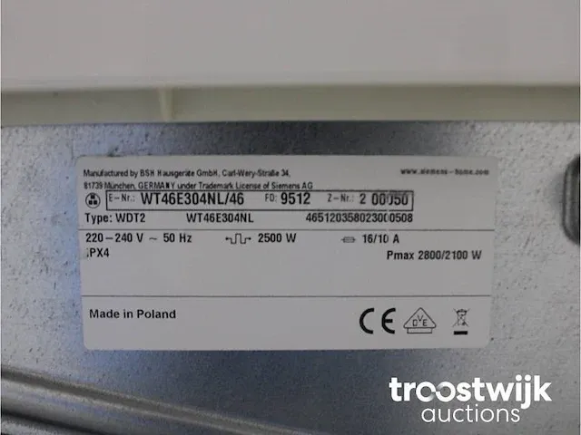 Iq500 varioperfect wasmachine & siemens iq500 isensoric bestcollection droger - afbeelding 8 van  8
