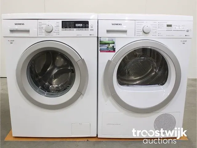 Iq500 varioperfect wasmachine & siemens iq500 isensoric selfcleaning condenser droger - afbeelding 1 van  8