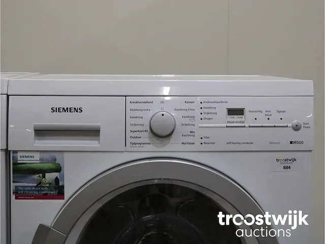 Iq500 varioperfect wasmachine & siemens iq500 isensoric selfcleaning condenser droger - afbeelding 6 van  8