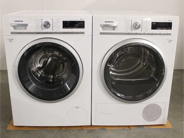 Iq700 isensoric aquastop sensofresh system wasmachine & siemens iq700 selfcleaning condenser droger - afbeelding 1 van  8