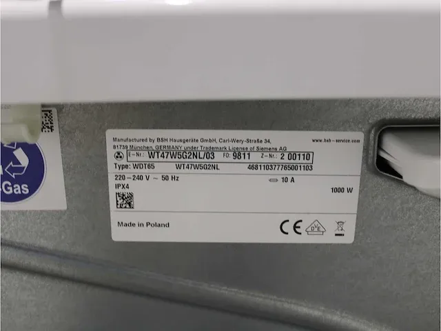 Iq700 isensoric aquastop wasmachine & siemens iq700 isensoric selfcleaning condenser bestcollection droger - afbeelding 8 van  8