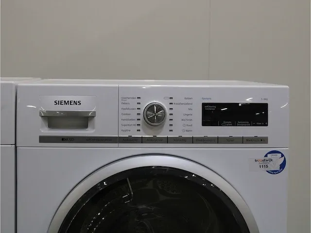 Iq700 isensoric aquastop wasmachine & siemens iq700 isensoric selfcleaning condenser droger - afbeelding 6 van  8