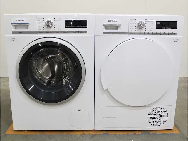 Iq700 isensoric aquastop wasmachine & siemens iq700 isensoric selfcleaning condenser droger - afbeelding 1 van  8