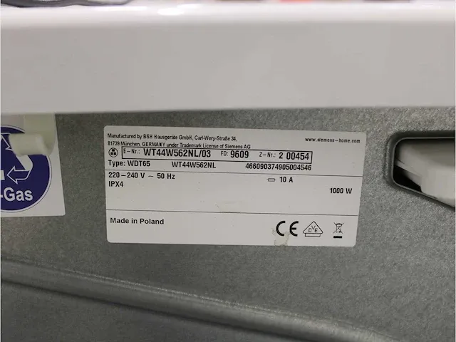 Iq700 isensoric aquastop wasmachine & siemens iq700 isensoric selfcleaning condenser droger - afbeelding 8 van  8