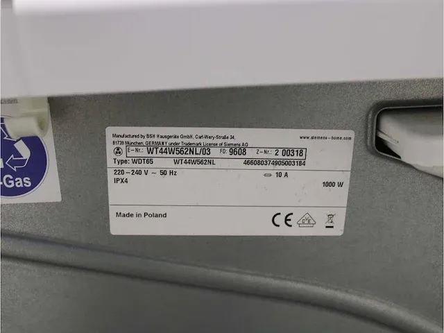 Iq700 isensoric aquastop wasmachine & siemens iq700 isensoric selfcleaning condenser droger - afbeelding 8 van  8