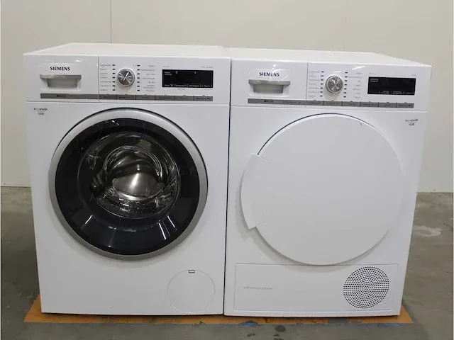 Iq700 isensoric aquastop wasmachine & siemens iq700 isensoric selfcleaning condenser droger - afbeelding 1 van  8