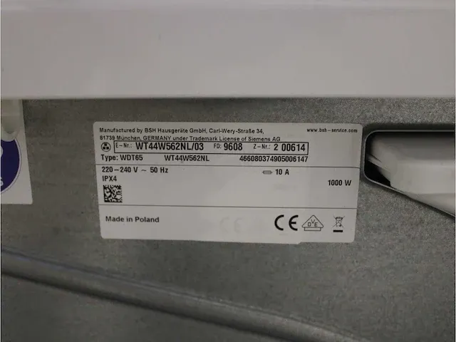 Iq700 isensoric bestcollection aquastop wasmachine & siemens iq700 isensoric selfcleaning condenser droger - afbeelding 8 van  8