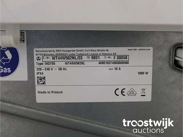 Iq700 isensoric bestcollection wasmachine & siemens iq700 isensoric selfcleaning condenser droger - afbeelding 8 van  8