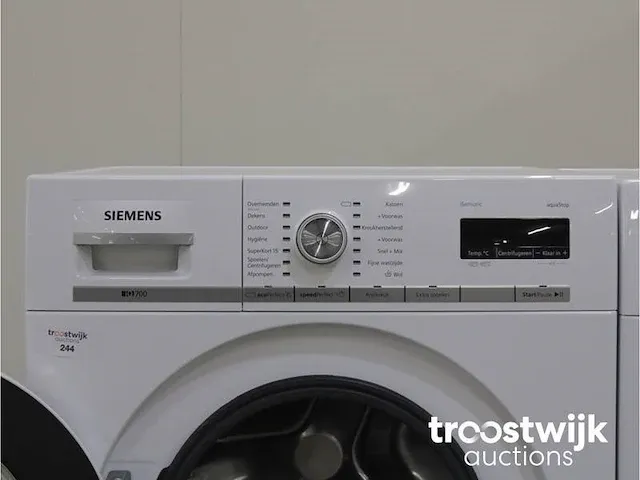 Iq700 isensoric wasmachine & siemens iq700 isensoric selfcleaning condenser droger - afbeelding 3 van  8