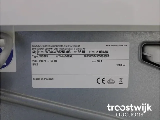 Iq700 isensoric wasmachine & siemens iq700 isensoric selfcleaning condenser droger - afbeelding 8 van  8
