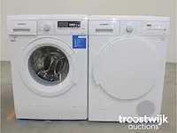 Iq700 varioperfect aquastop wasmachine & siemens iq500 isensoric selfcleaning condenser droger - afbeelding 1 van  8