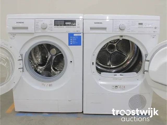 Iq700 varioperfect aquastop wasmachine & siemens iq500 isensoric selfcleaning condenser droger - afbeelding 2 van  8