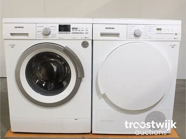 Iq700 varioperfect bestcollection wasmachine & siemens iq500 isensoric selfcleaning condenser droger - afbeelding 1 van  8