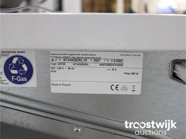 Iq700 varioperfect bestcollection wasmachine & siemens iq500 isensoric selfcleaning condenser droger - afbeelding 8 van  8