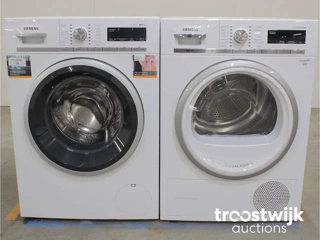Iq700 varioperfect wasmachine & siemens iq700 isensoric selfcleaning condenser extraklasse droger - afbeelding 1 van  8