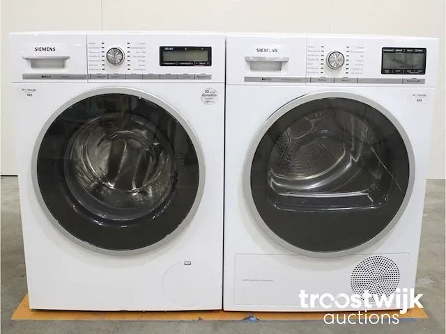 Iq800 isensoric wasmachine & siemens iq700 selfcleaning condenser droger - afbeelding 1 van  8