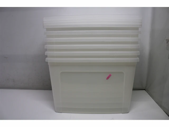 Iris clearbox opbergbox 70l kunststof transparant set van 6 - afbeelding 3 van  4