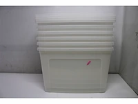Iris clearbox opbergbox 70l kunststof transparant set van 6 - afbeelding 3 van  4