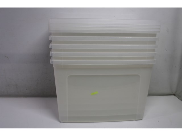 Iris clearbox opbergbox 70l kunststof transparant set van 6 - afbeelding 3 van  4